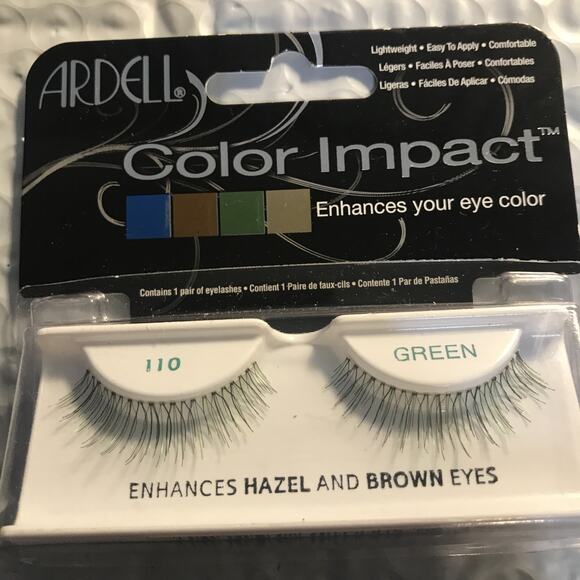 Ardell Color Impact Eye Lashes 110 Green Lot Of 8 - Picture 3 of 5